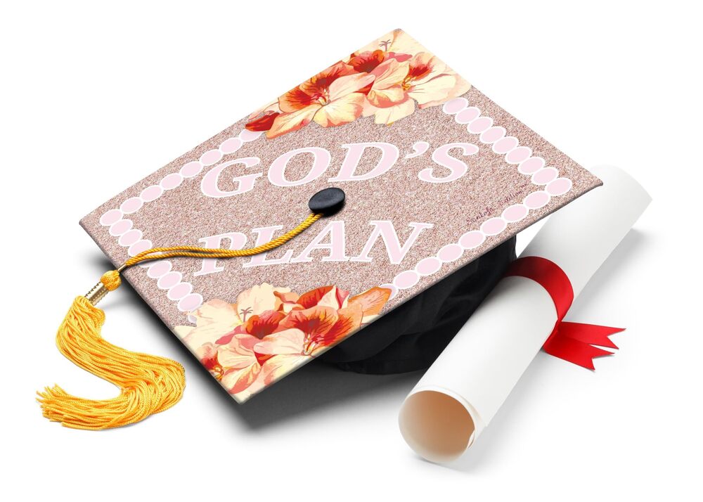 9282 God's Plan Graduation Cap Topper